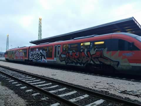 A pilisvörösvári állomáson összegraffitizett vonatról kérdeztük a MÁV-ot