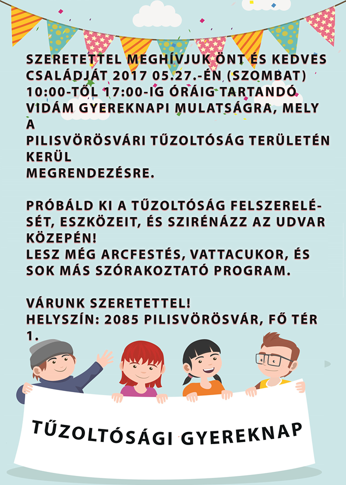 Gyereknapi mulatság – Szirénázz a pilisvörösvári tűzoltóknál!